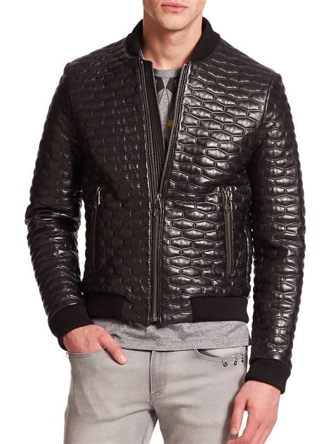 versace men small leather goods|versace leather jacket price.